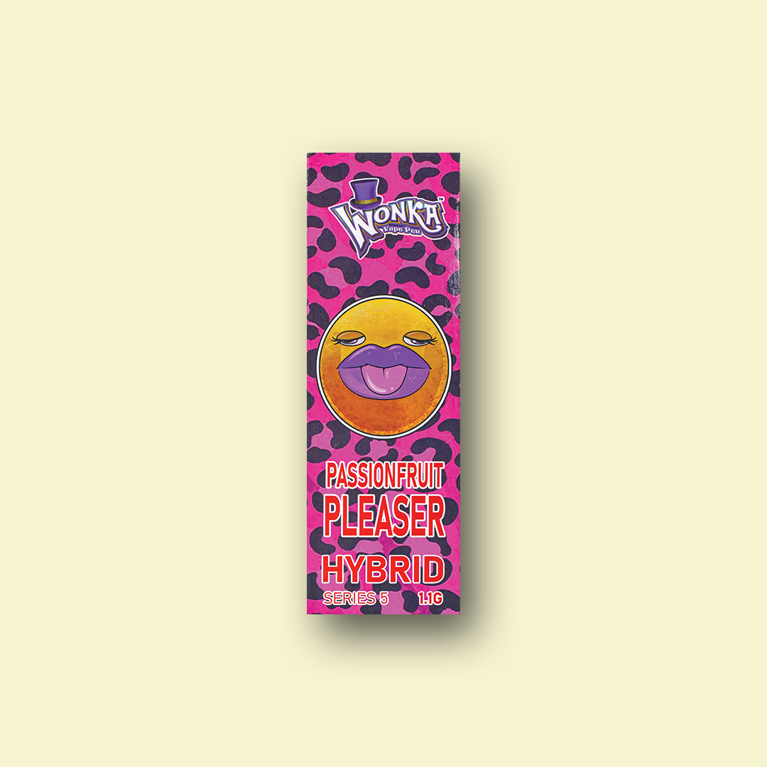 PASSIONFRUIT PLEASER (BACKGROUND) passionfruit flavour THC vape pen