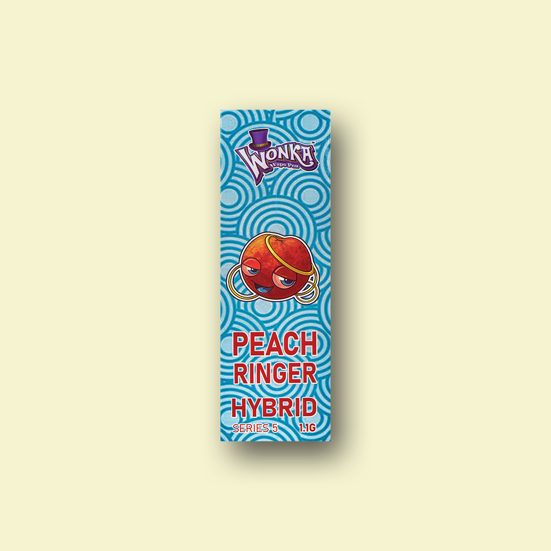 PEACH RINGER (BACKGROUND) peach flavour THC vape pen