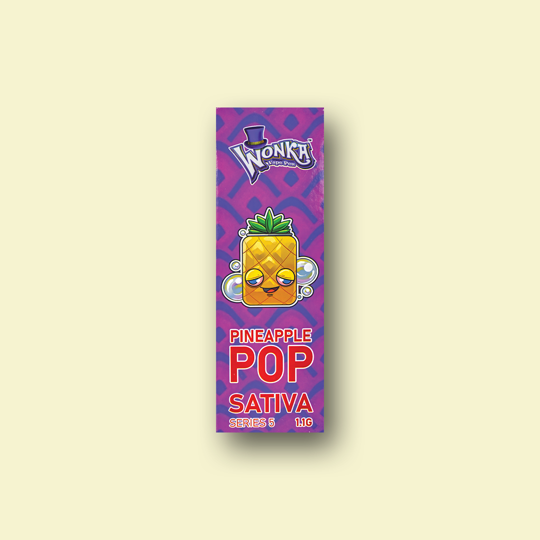 PINEAPPLE POP (BACKGROUND) pineapple flavour THC vape pen