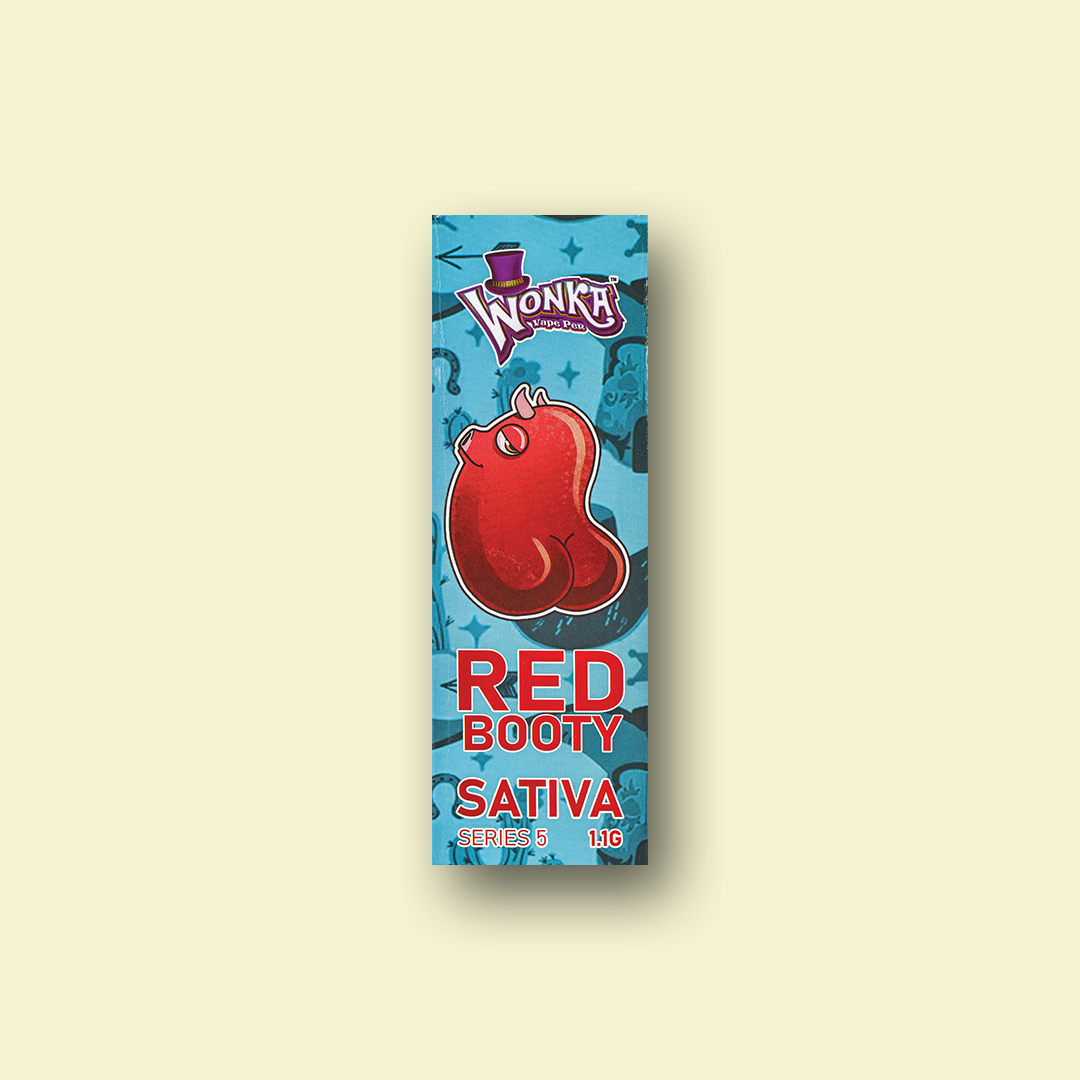 RED BOOTY (BACKGROUND) red booty flavour THC vape pen