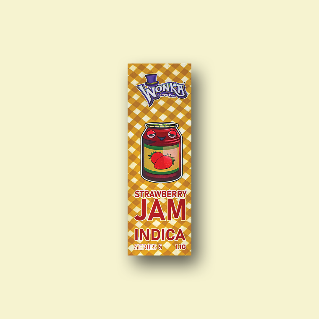 STRAWBERRY JAM (BACKGROUND) strawberry jam flavour THC vape pen