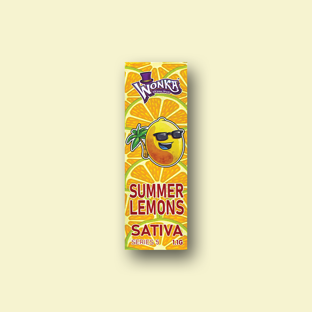SUMMER LEMONS (BACKGROUND) lemon flavour THC vape pen